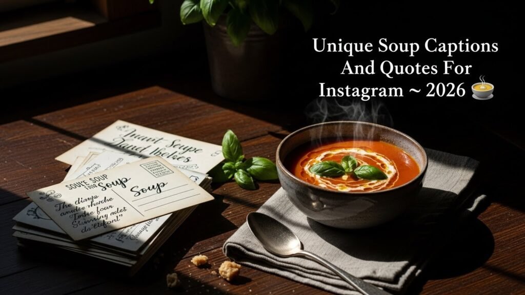 Unique Soup Captions And Quotes For Instagram 🥣 2026