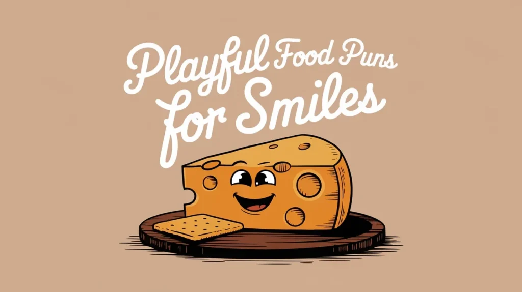 Playful food puns for smiles