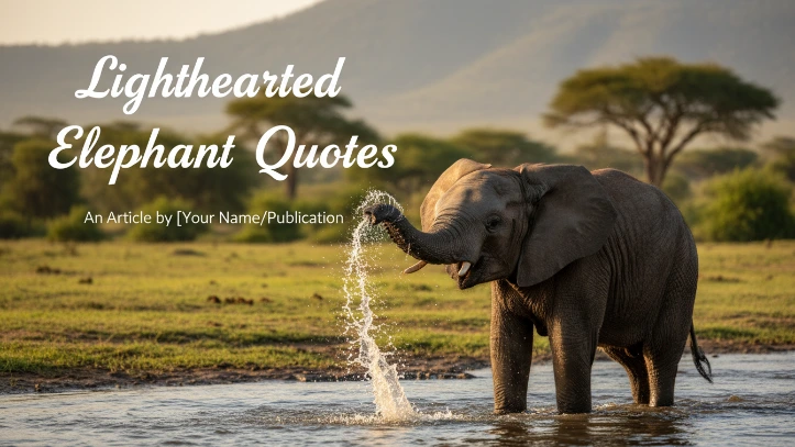 Lighthearted Elephant Quotes
