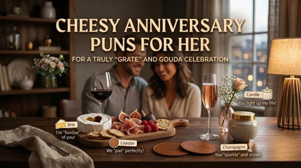 Cheesy Anniversary Puns for Her