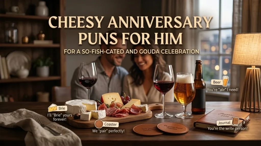 Cheesy Anniversary Puns for Him